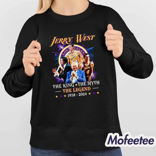 Jerry West Lakers The King The Myth The Legend 1938-2024 Shirt