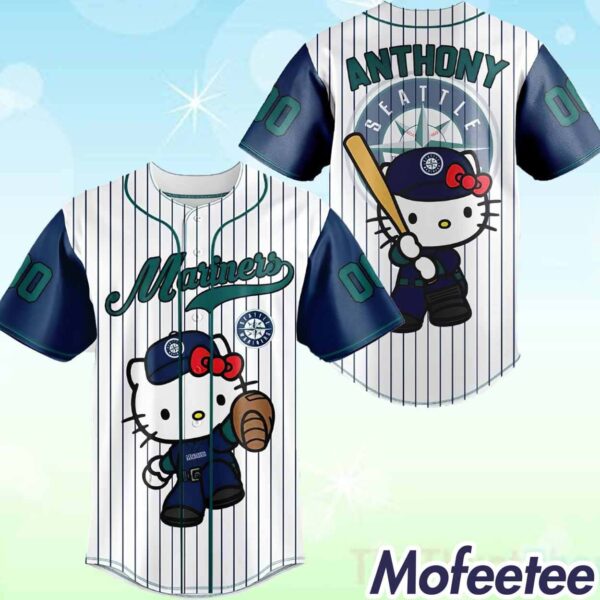 Mariners Special Hello Kitty Design Baseball Jersey