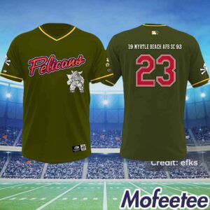 Myrtle Beach Pelicans Military Appreciation Night Jersey 2024 Giveaway 1