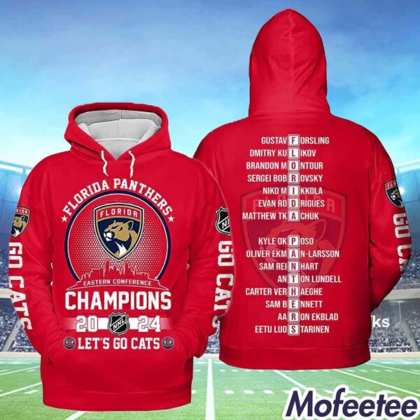 Panthers Eastern Conference Champions 2024 Let’s Go Cats Hoodie