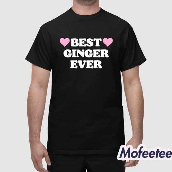 Best Ginger Ever Hearts Shirt