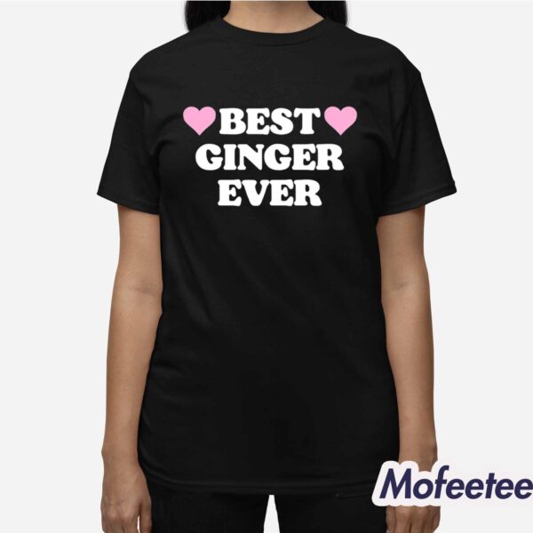 Best Ginger Ever Hearts Shirt