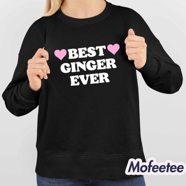 Best Ginger Ever Hearts Shirt