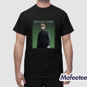 Donald Trump Assassination Attempt Neo Matrix Parody Shirt 1