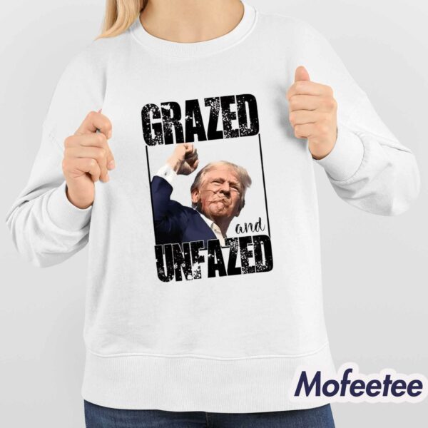 Grazed and Unfazed Trump Shooting Shirt