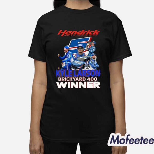 Hendrick Motorsports Kyle Larson Brickyard 400 Winner Shirt