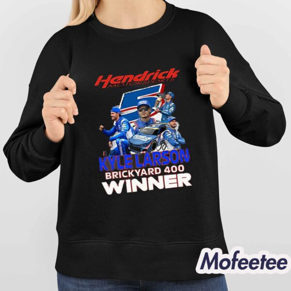 Hendrick Motorsports Kyle Larson Brickyard 400 Winner Shirt