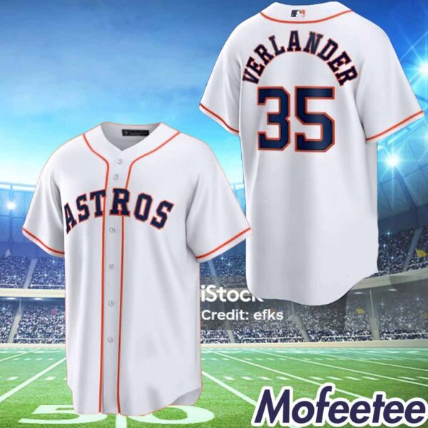 Justin Verlander White Replica Astros Jersey 2024 Giveaway