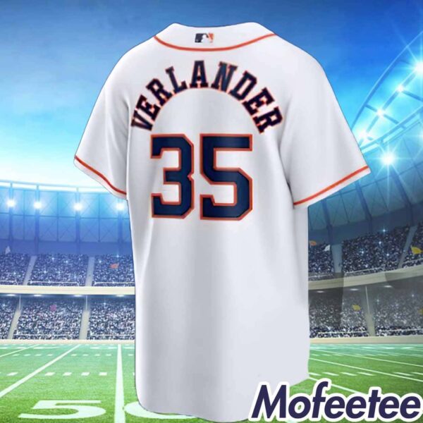 Justin Verlander White Replica Astros Jersey 2024 Giveaway