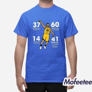 Klay Thompson 37 Points In A Quarter 60 Points On 11 Dribbles 14 Threes In 26 Minutes 41 Points 11 Threes Shirt 1