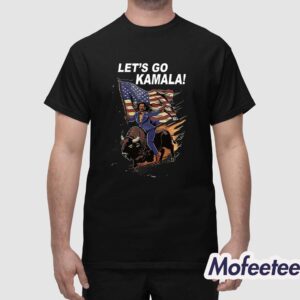 Let's Go Kamala Harris Bull Riding Shirt 1