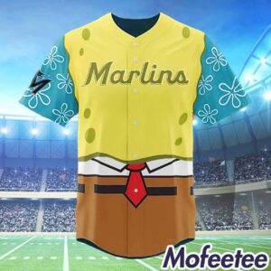 Marlins SpongeBob SquarePants Day 2024 Jersey 1