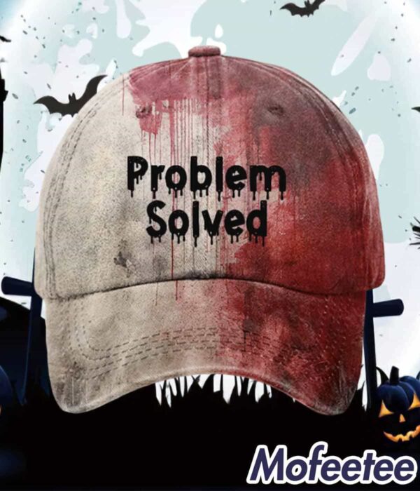 Unisex Problem Solved Bloody Halloween Print Hat