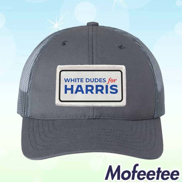 White Dudes For Harris Trucker Cap Hat