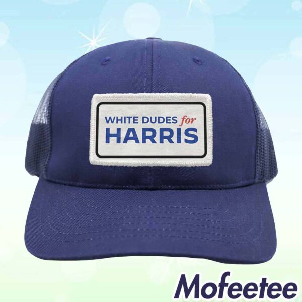 White Dudes For Harris Trucker Hat Cap