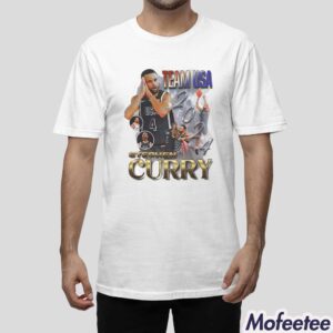 2024 Paris Olympics Stephen Curry Team USA Basketball Graphic Shirt 1