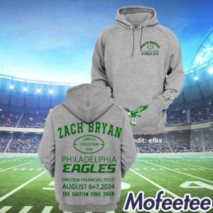 2024 Zach Bryan Eagles Lincoln Financial Field Hoodie 1