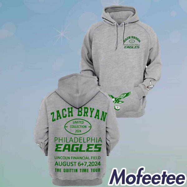 2024 Zach Bryan Eagles Lincoln Financial Field Hoodie