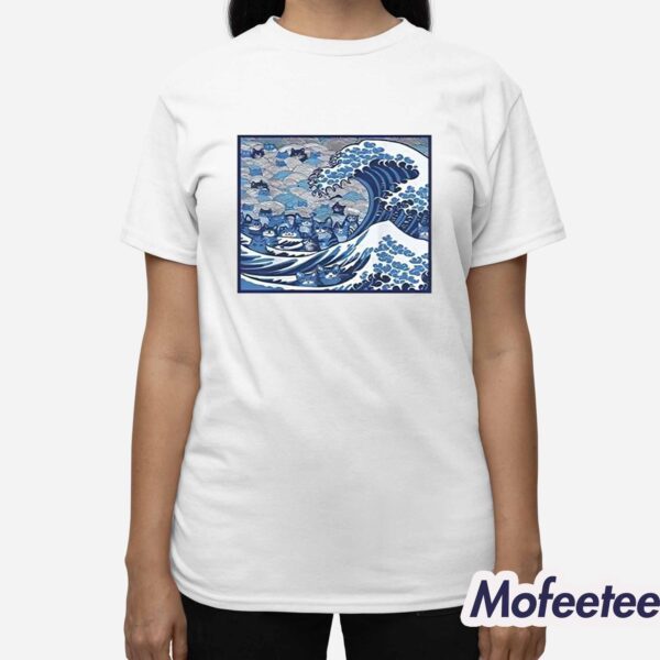 Blue Wave Cat For Kamala Shirt