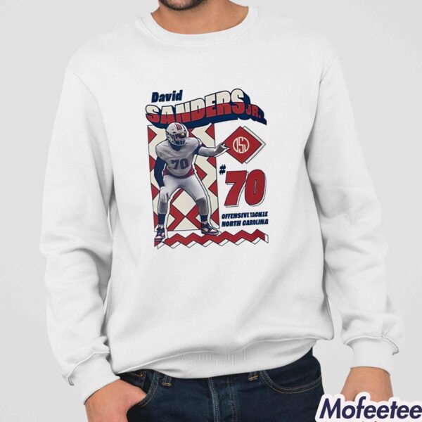 David Sanders Jr Offensive Tackle North Carolina Retro Shirt