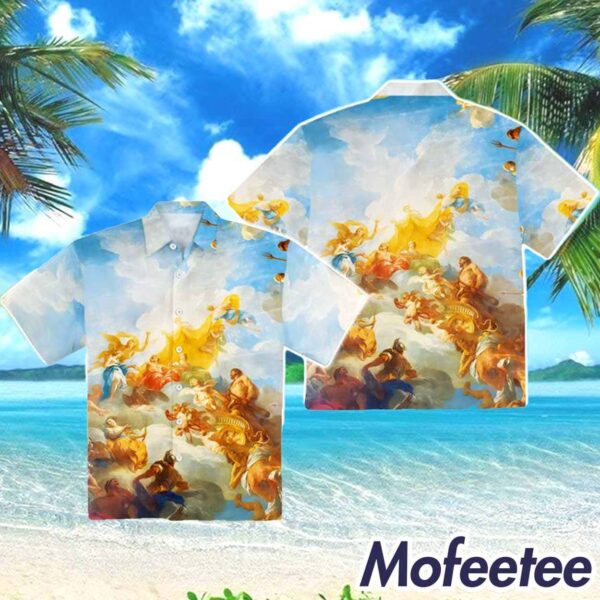 Greek God Jesus On Mount Olympus Hawaiian Shirt