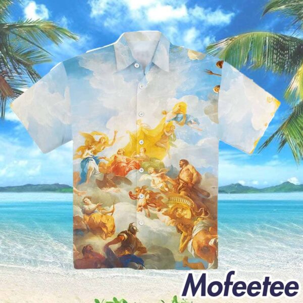 Greek God Jesus On Mount Olympus Hawaiian Shirt