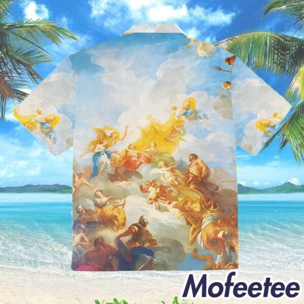 Greek God Jesus On Mount Olympus Hawaiian Shirt