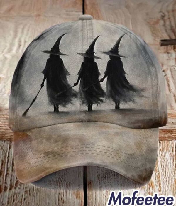 Halloween Witch Print Baseball Cap