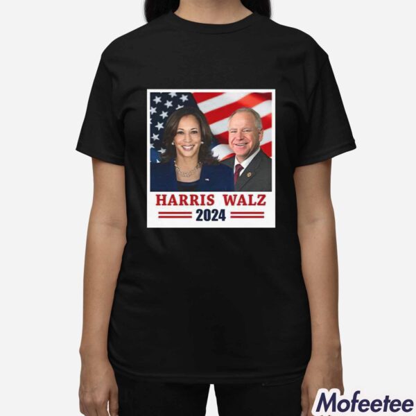 Harris Walz 2024 USA Flag Shirt