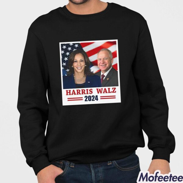 Harris Walz 2024 USA Flag Shirt