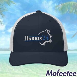 Kamala Cat Silhouette Harris 24 Trucker Hat 1