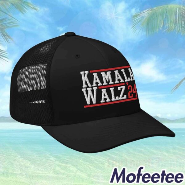 Kamala Harris Tim Walz 2024 Retro Trucker Hat