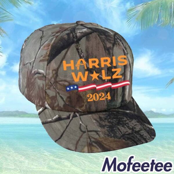 Kamala Harris Walz 2024 Camo Hat Cap