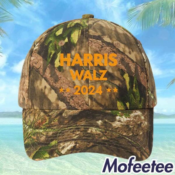 Kamala Walz 2024 Camo Hat Cap