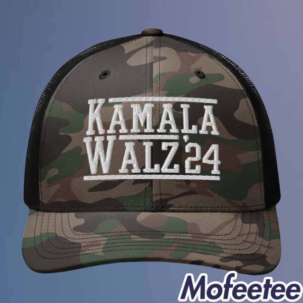 Kamala Walz 2024 Camo Trucker Hat