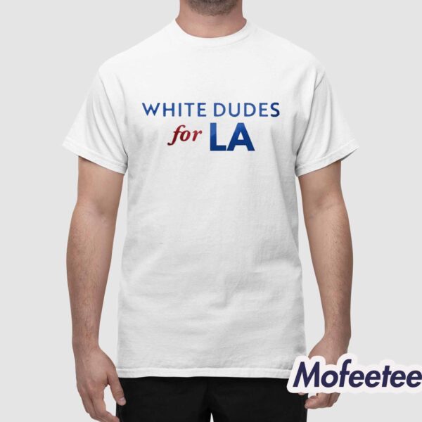 Men’s Retro White Dudes For La Print Shirt