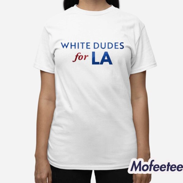 Men’s Retro White Dudes For La Print Shirt