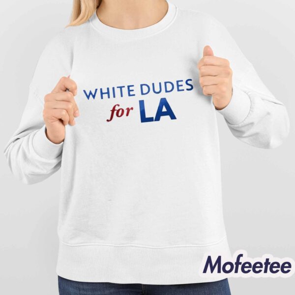 Men’s Retro White Dudes For La Print Shirt