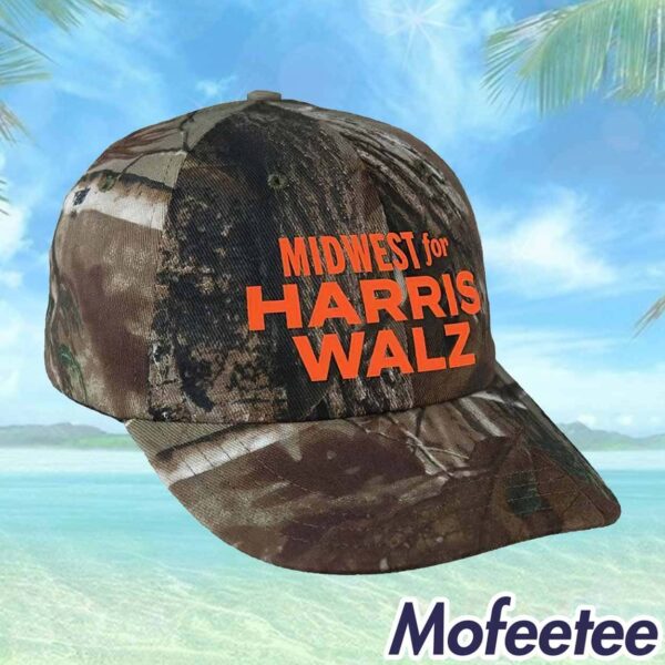 Midwest For Harris Walz Camo Hat