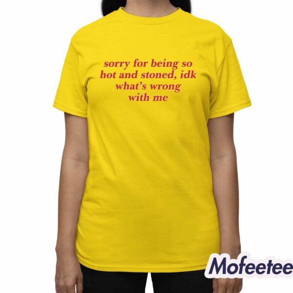 Sorry For Being So Hot And Stoned Idk Whats Wrong With Me Shirt