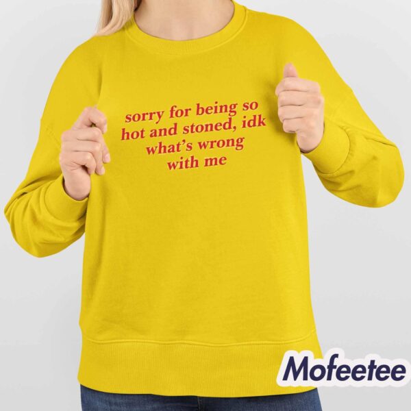 Sorry For Being So Hot And Stoned Idk Whats Wrong With Me Shirt