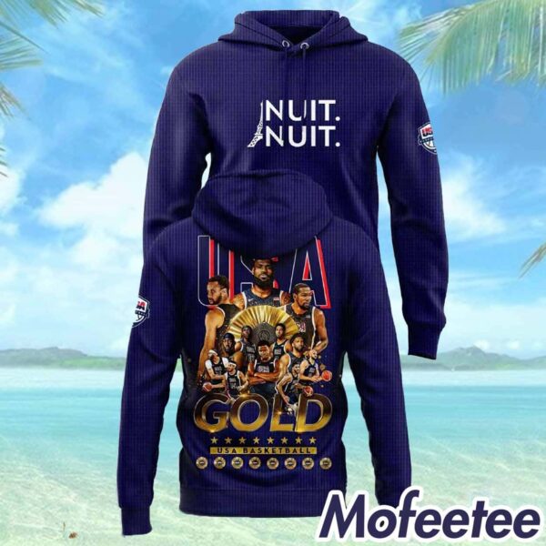 Stephen Curry USA Basketball Olympic Gold Medalist Nuit Nuit Hoodie