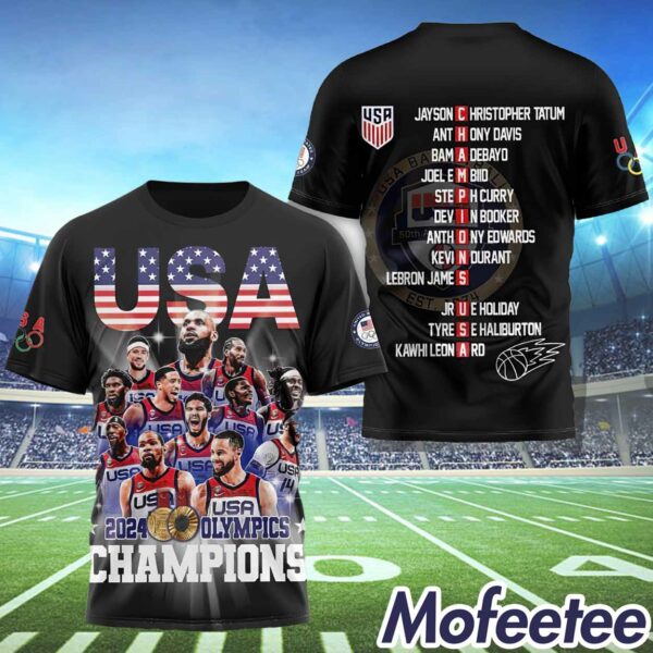 USA Basketball Olympics 2024 Champions Shirt