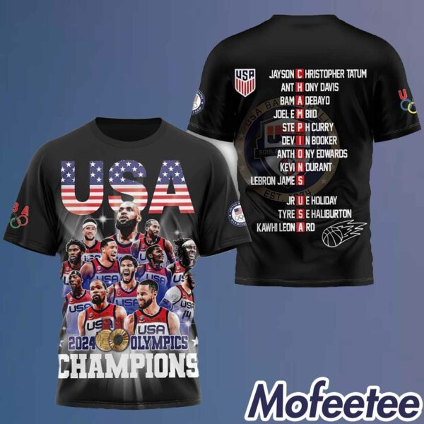 USA Basketball Olympics 2024 Champions Shirt