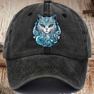 Unisex Blue WavesCats Printed Hat 1