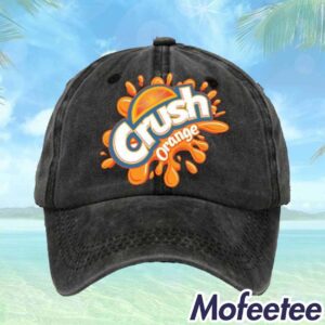 Unisex Crush Orange Printed Hat 1