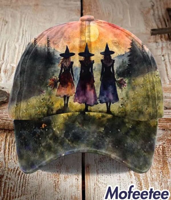 Unisex Halloween Artistic Witch Print Hat