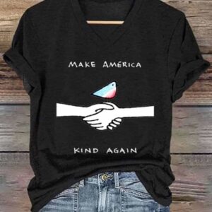 Womens Make America Kind Again Print Shirt 1