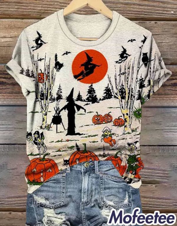 Women’s Vintage Halloween Print T-Shirt