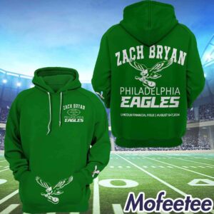 Zach Bryan Eagles 2024 Green Hoodie 1